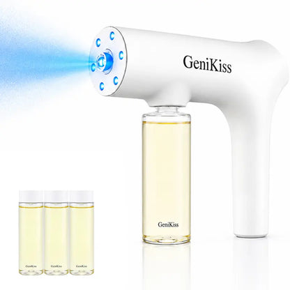 Pet Urine Odor Eliminator Spray, GeniKiss Nano Blue Light Probiotic & Bio Enzymes, Floral Fragrance