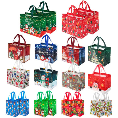 20PCS Christmas Gift Bags with Handles, Assorted Sizes
