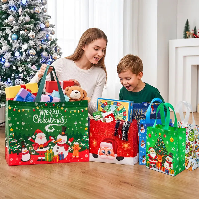 20PCS Christmas Gift Bags with Handles, Assorted Sizes