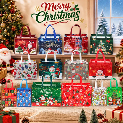 20PCS Christmas Gift Bags with Handles, Assorted Sizes