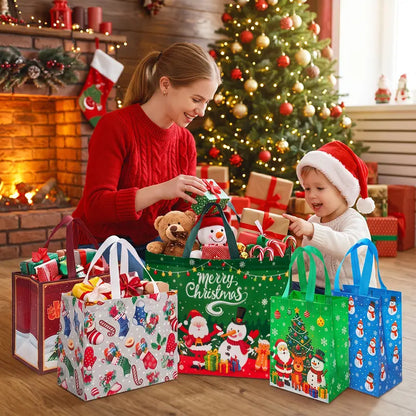 20PCS Christmas Gift Bags with Handles, Assorted Sizes